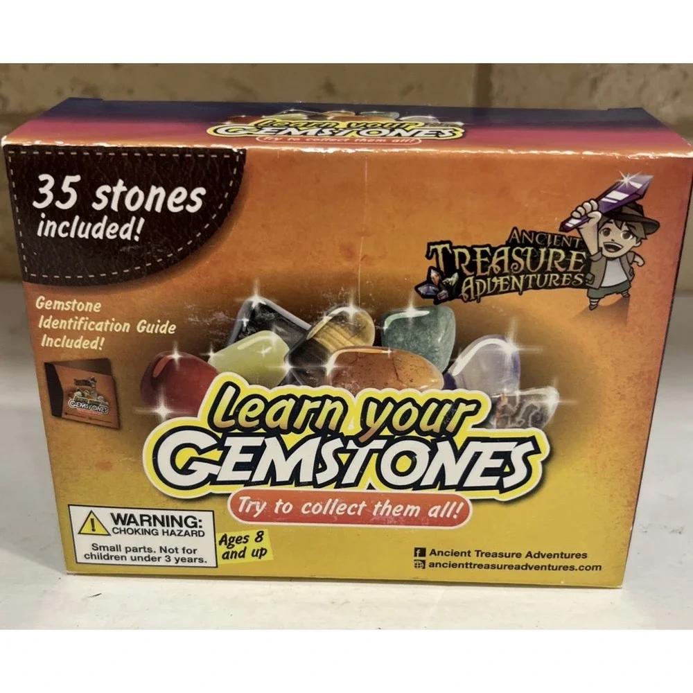 New‎ Ancient Treasure Adventures Learn Your Gemstones 35 Stones Included Ages 8+